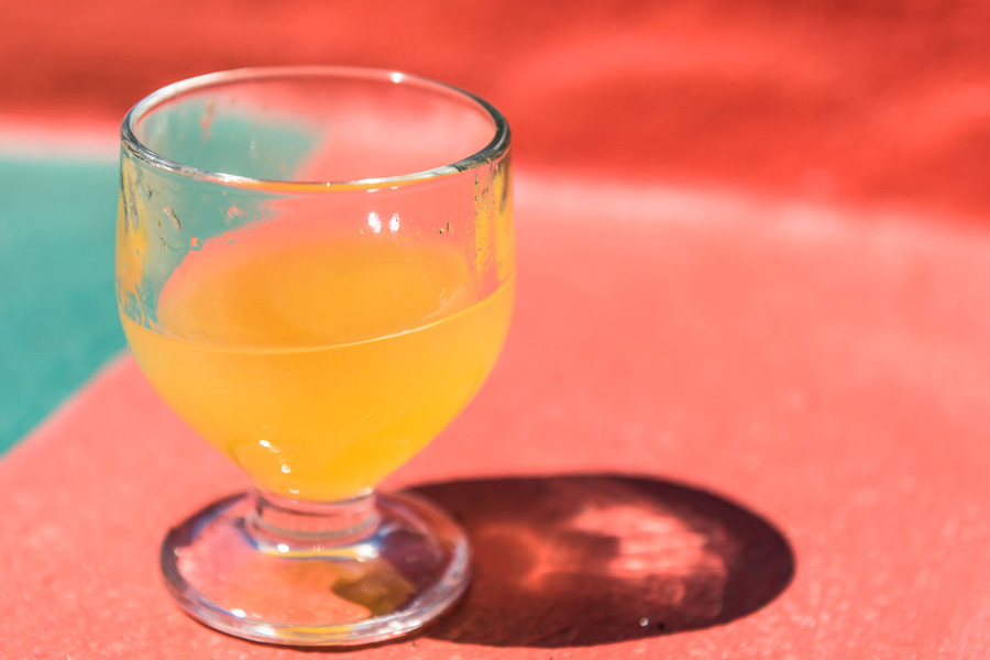Glass of poncha in Madeira