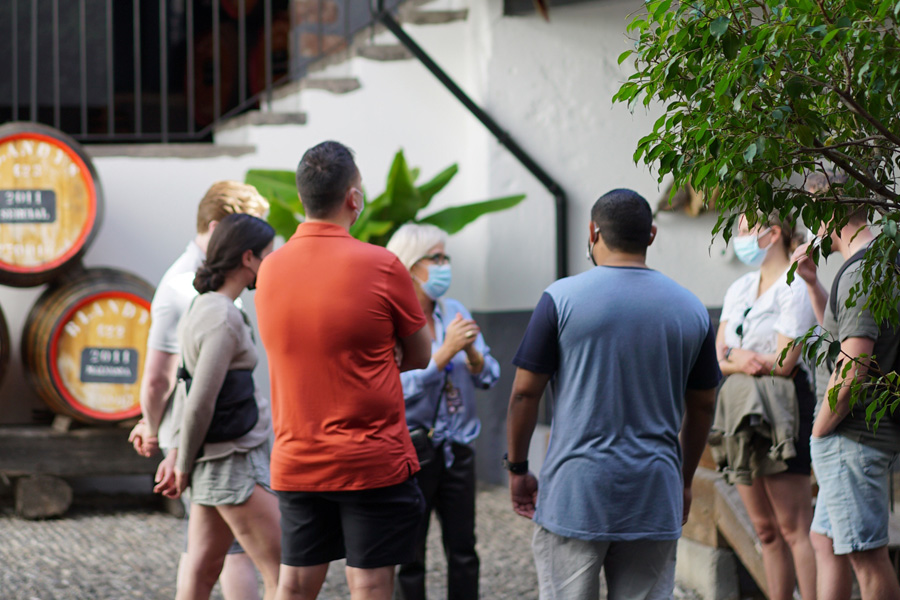 Group of people visiting Blandys Wine Lodges